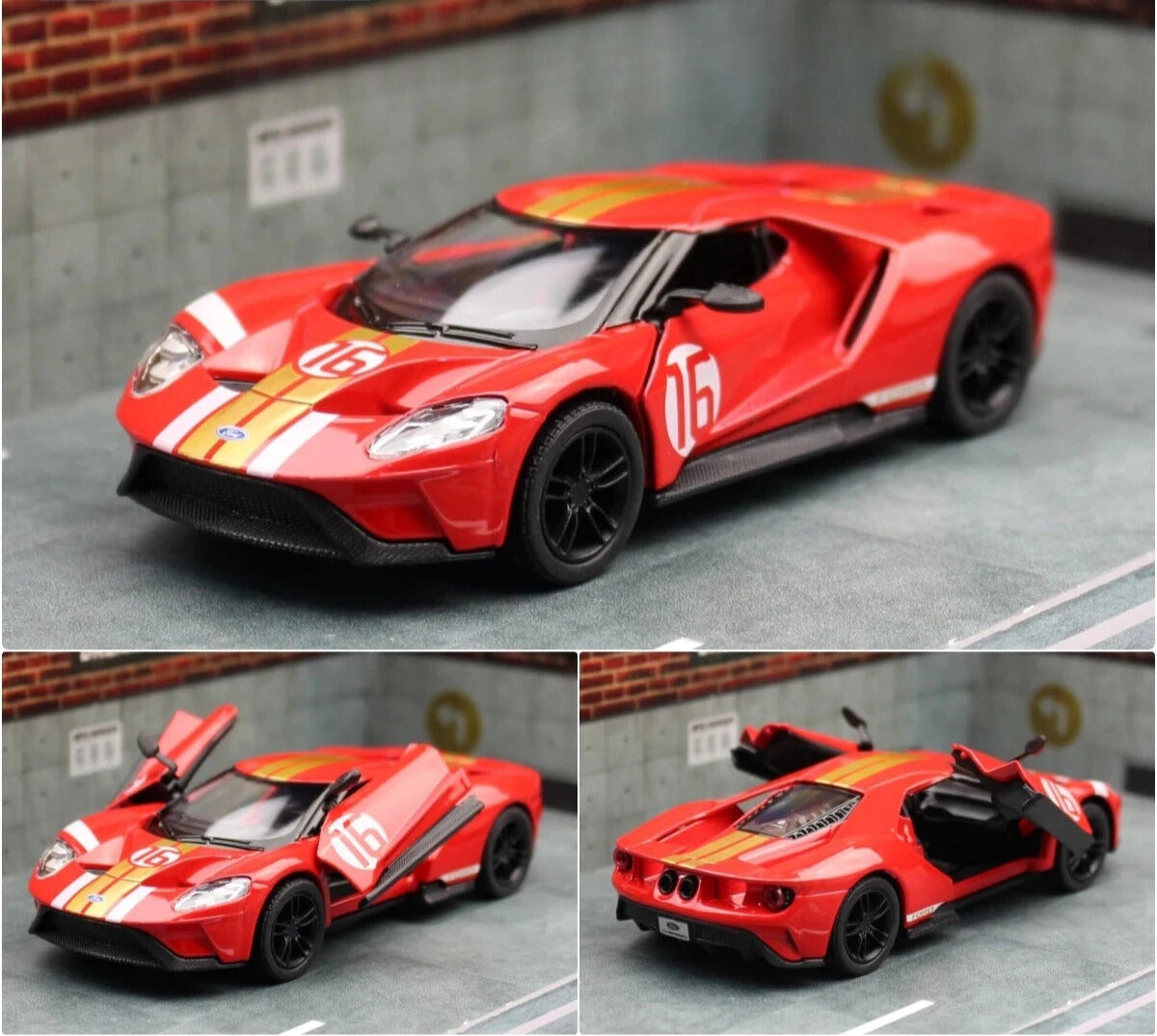 Ford GT 1:38 Scale Model Car Metal Alloy Diecast Toy Vehicle Gift Collection