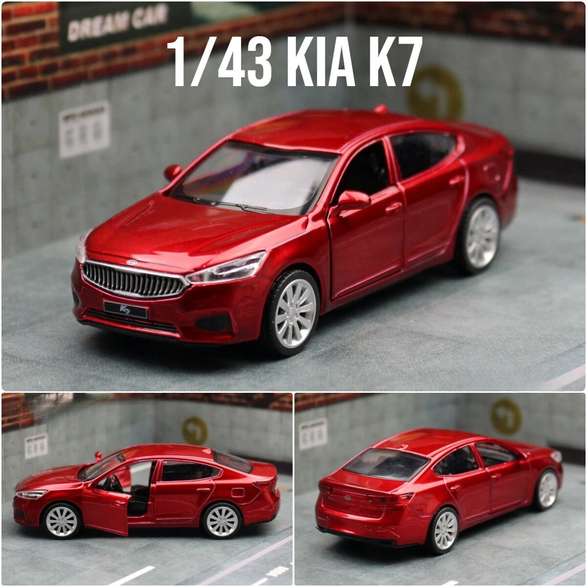 KIA K7 1:43 Scale Model Car Alloy Metal Diecast Toy Vehicle Gift Collection