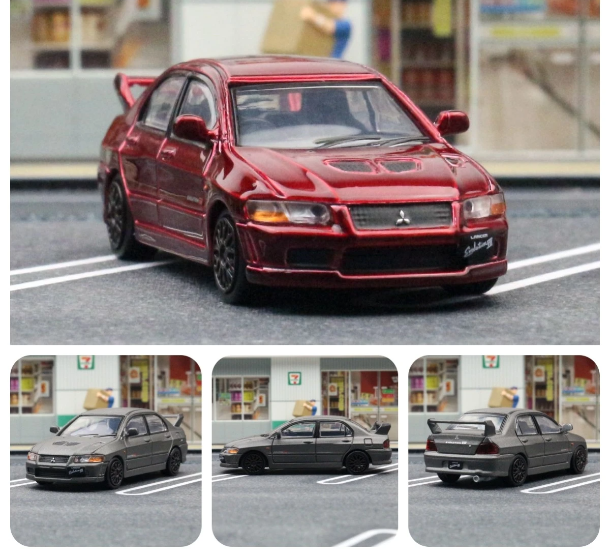 Mitsubishi Lancer EVO 7 Ⅶ 1:64 Scale Model Car Metal Diecast Vehicle Collection