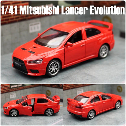 Mitsubishi Lancer Evolution EVO X 1:41 Scale Model Car Alloy Diecast Toy Vehicle