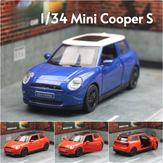 Mini Cooper S 1:34 Scale Model Car Metal Diecast Toy Vehicle Gift Collection