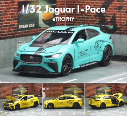 Jaguar I-Pace eTROPHY 1:32 Scale Model Car Metal Diecast Toy Vehicle Collection