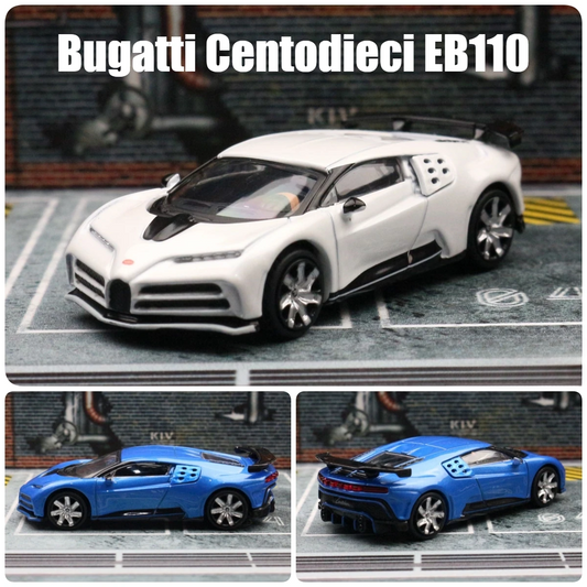 Bugatti Centodieci EB110H 1:64 Scale Model Car Diecast Toy Vehicle Collection