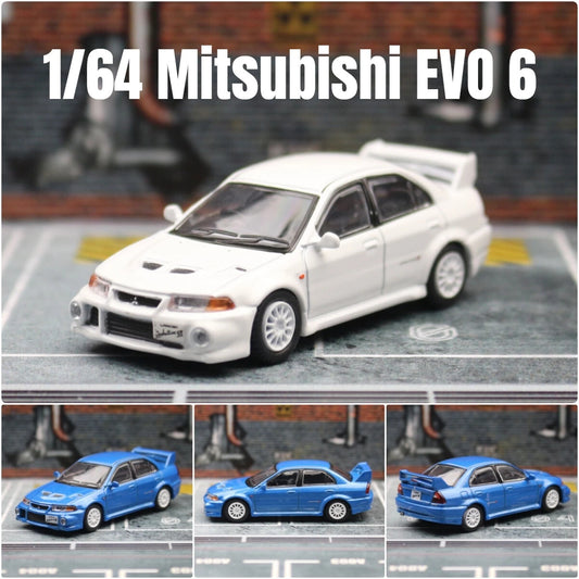 Mitsubishi Lancer EVO 6 Ⅵ 1:64 Scale Model Car Metal Diecast Vehicle Collection