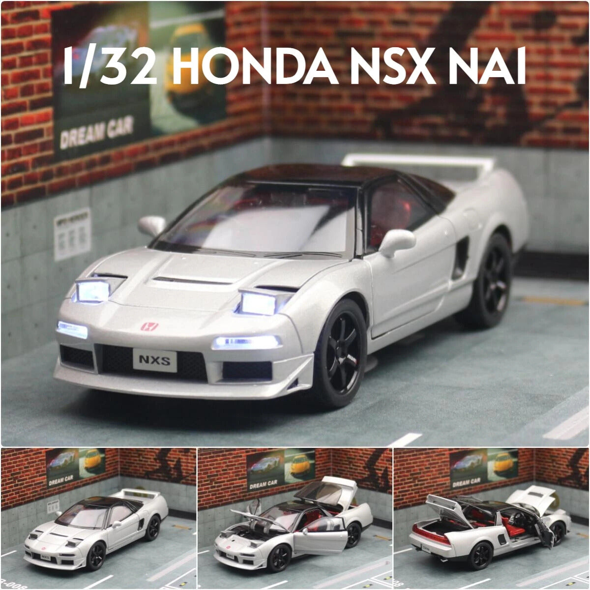 Honda NSX Type-R 1:32 Scale Model Car Metal Diecast Toy Vehicle Gift Collection