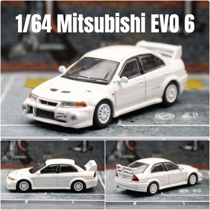 Mitsubishi Lancer EVO 6 Ⅵ 1:64 Scale Model Car Metal Diecast Vehicle Collection