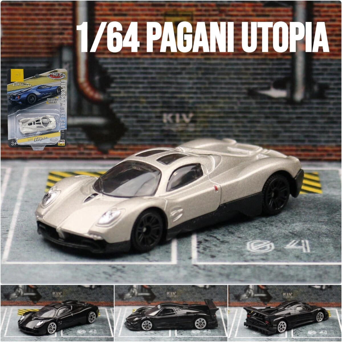 Pagani Utopia 1:64 Scale Model Car Metal Diecast Toy Vehicle Gift Collection