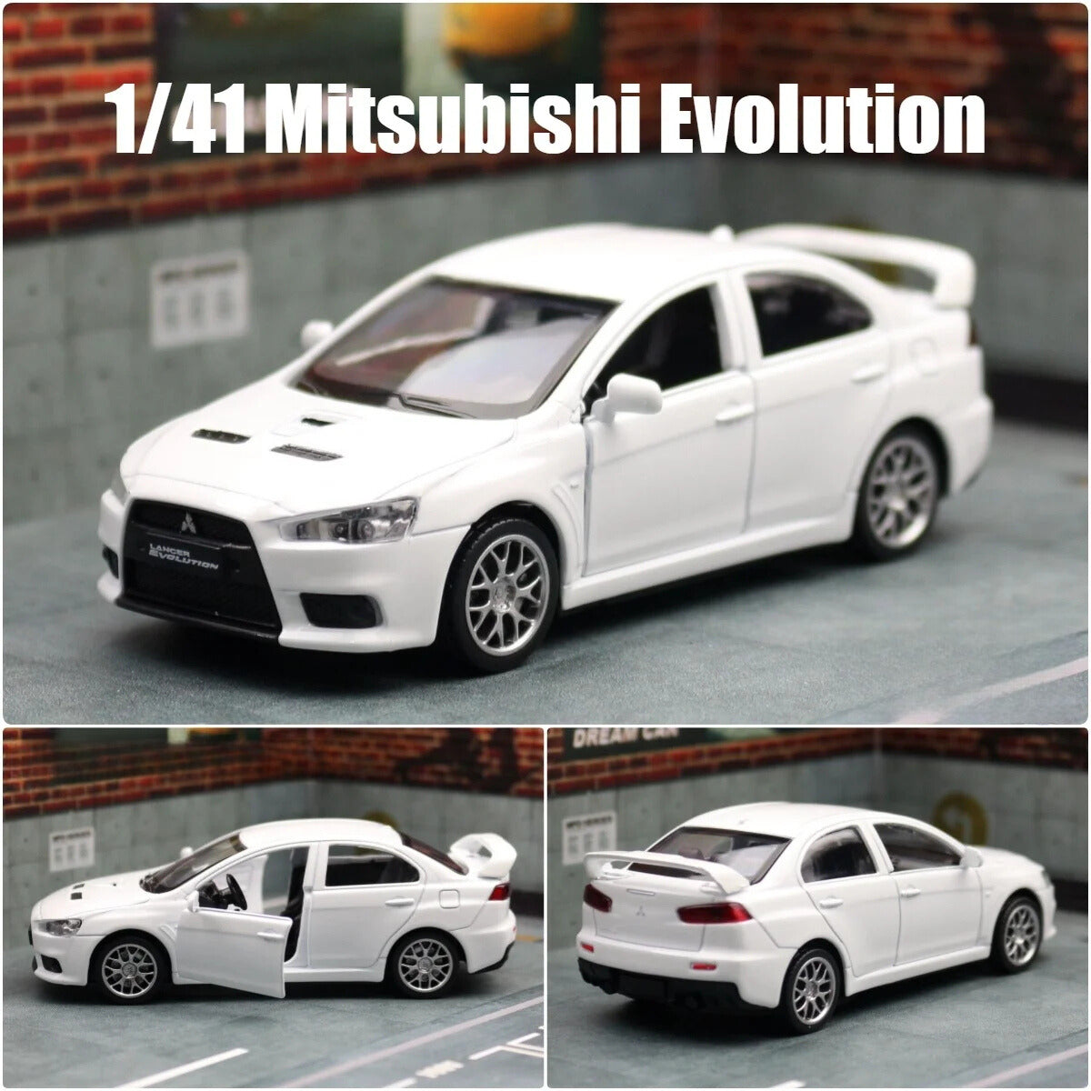 Mitsubishi Lancer Evolution EVO X 1:41 Scale Model Car Alloy Diecast Toy Vehicle