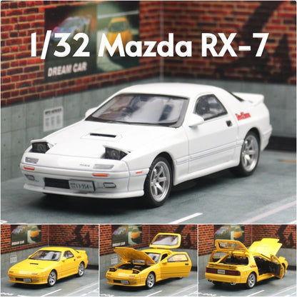 Mazda RX7 FC Initial D 1:32 Scale Model Car Metal Diecast Toy Vehicle Collection