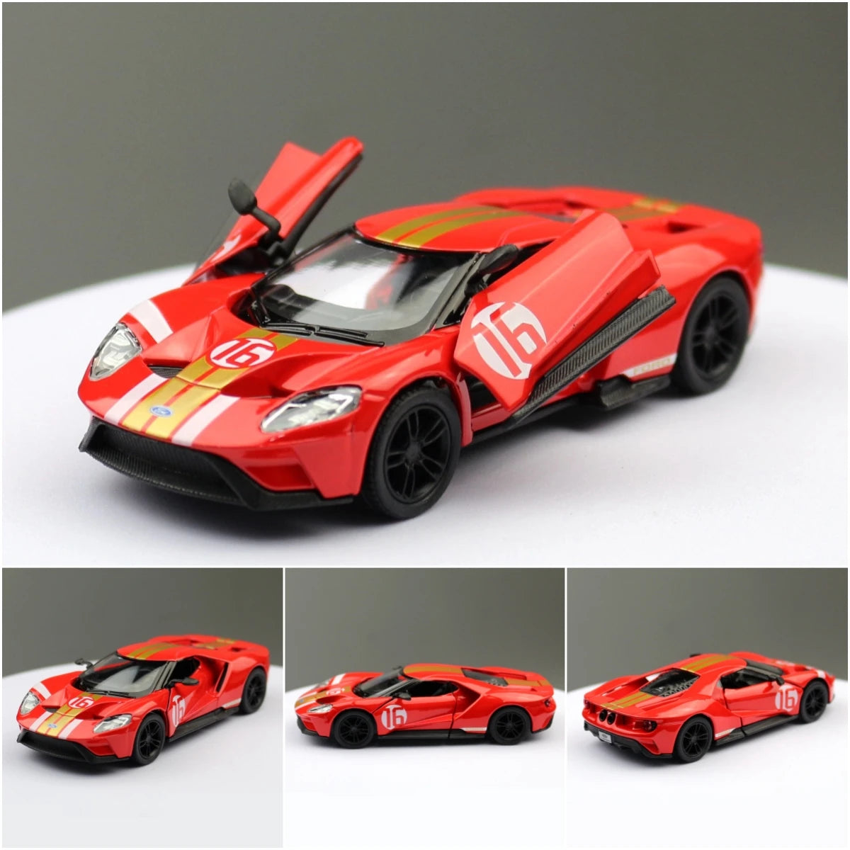 Ford GT 1:38 Scale Model Car Metal Alloy Diecast Toy Vehicle Gift Collection