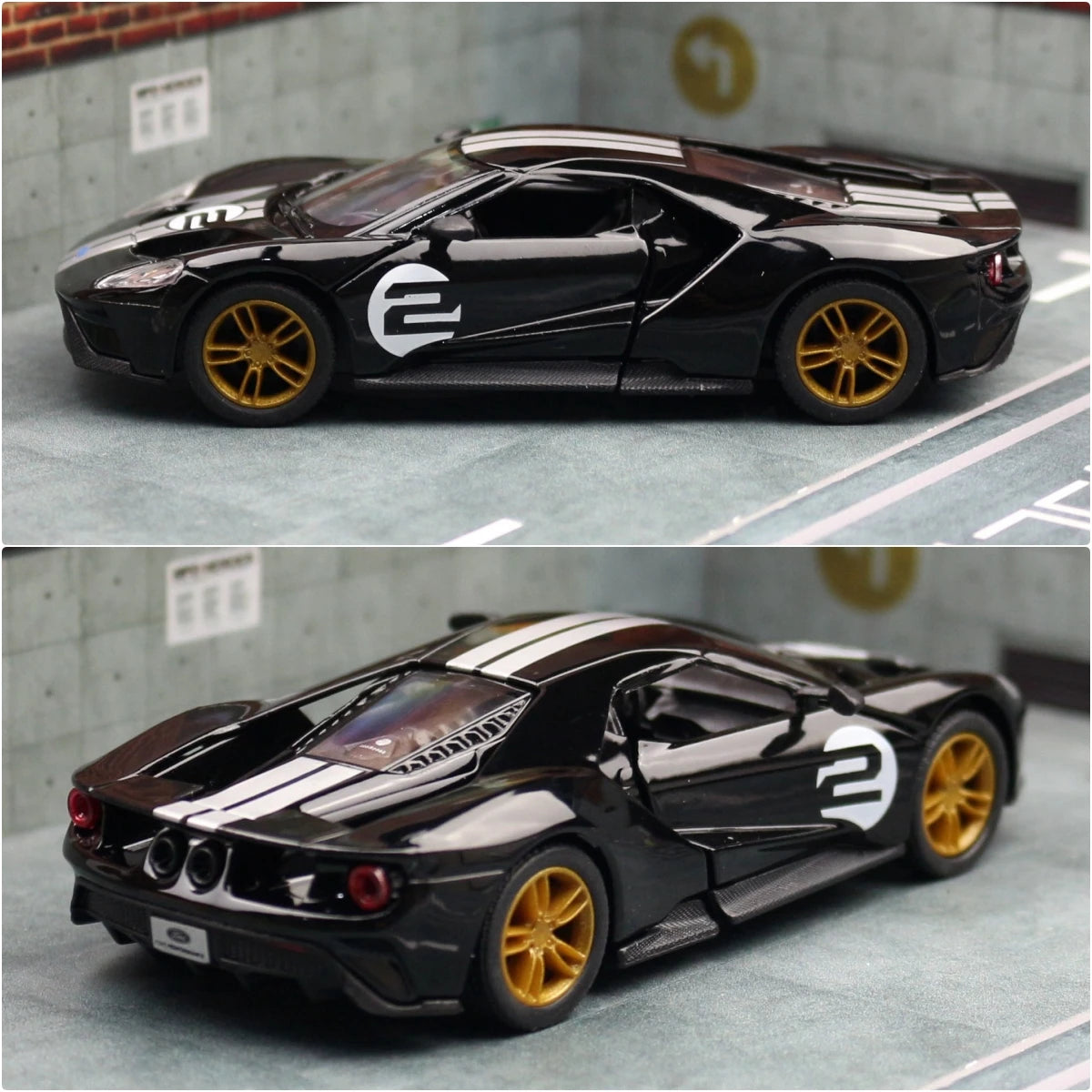 Ford GT 1:38 Scale Model Car Metal Alloy Diecast Toy Vehicle Gift Collection