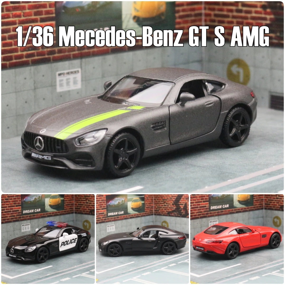 Mercedes-Benz GT S AMG 1:36 Scale Model Car Alloy Diecast Toy Vehicle Collection