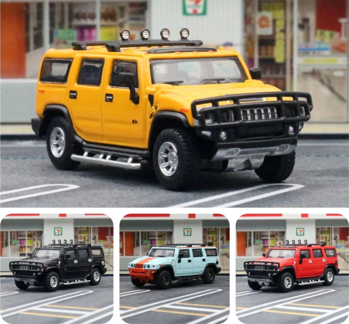 Hummer H2 SUV 1:64 Scale Model Car Metal Diecast Toy Vehicle Gift Collection