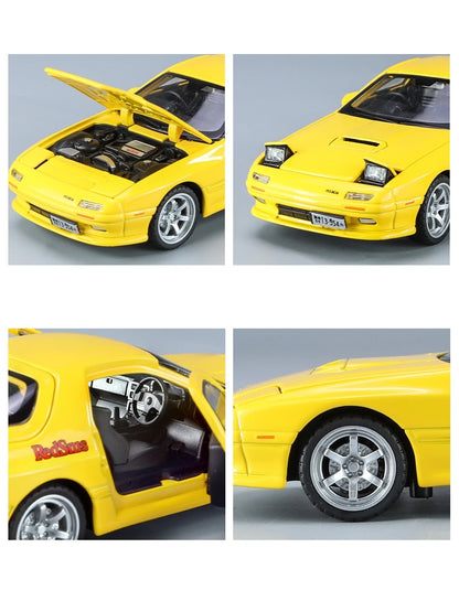 Mazda RX7 FC Initial D 1:32 Scale Model Car Metal Diecast Toy Vehicle Collection