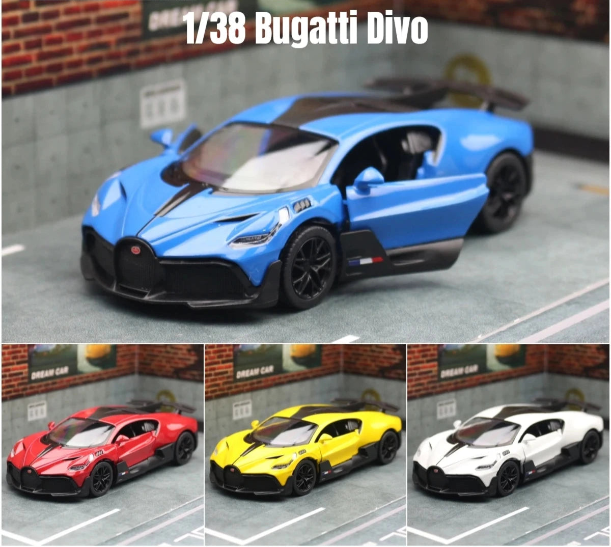 Bugatti Divo 1:38 Scale Model Car Alloy Diecast Toy Vehicle Gift Collection