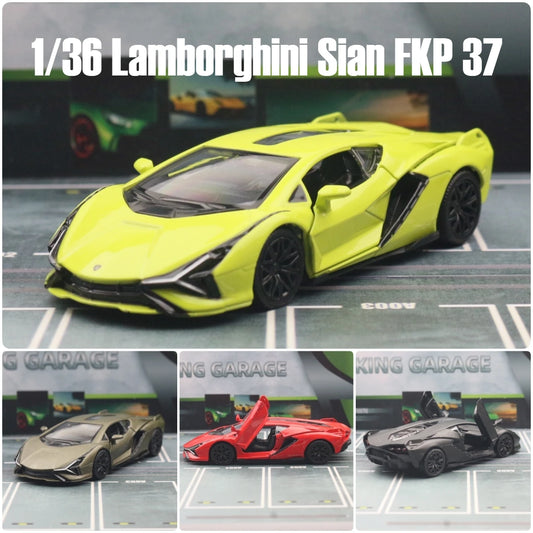 Lamborghini Sian FKP 1:36 Scale Model Car Metal Diecast Toy Vehicle Collection