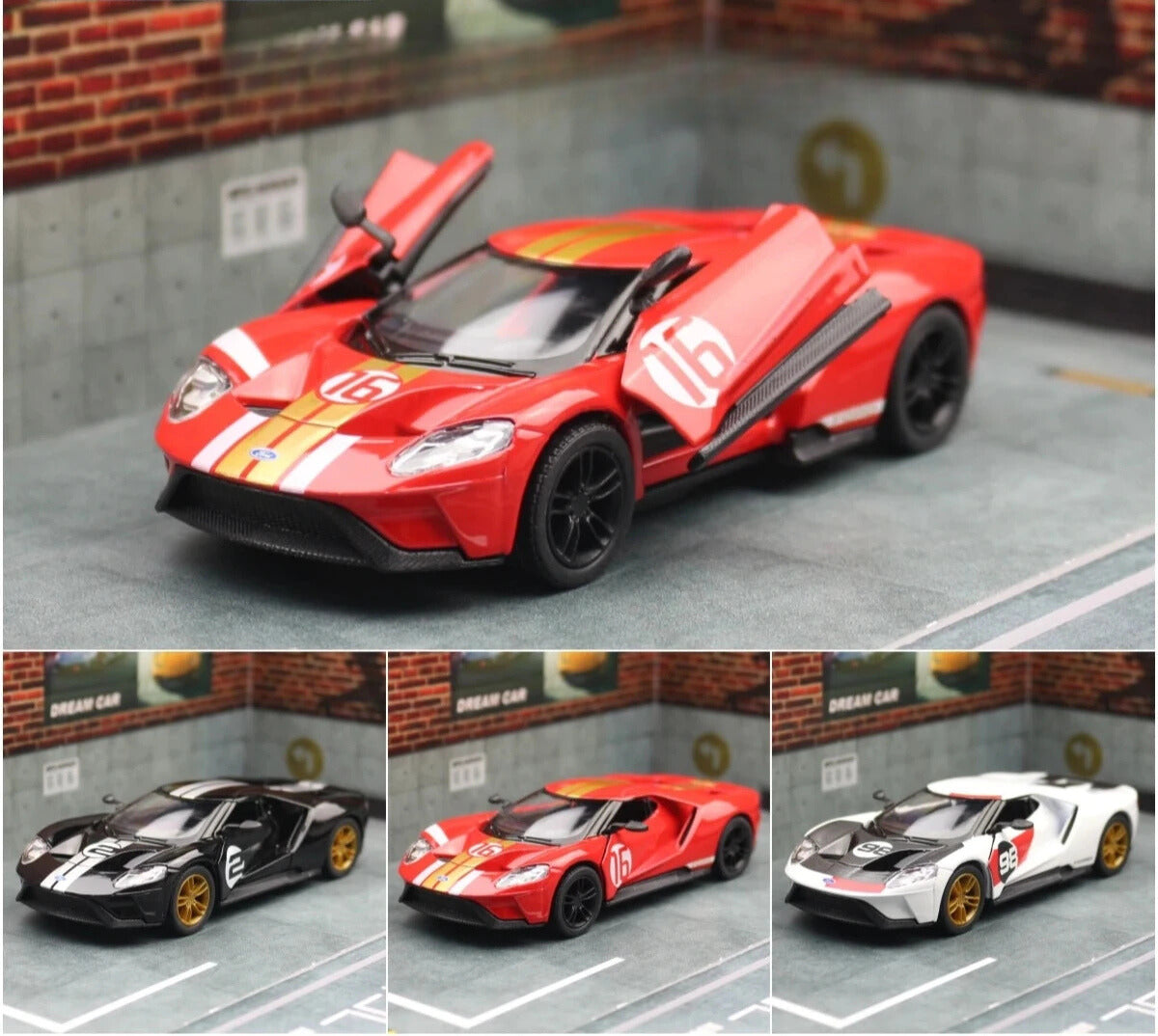 Ford GT 1:38 Scale Model Car Metal Alloy Diecast Toy Vehicle Gift Collection