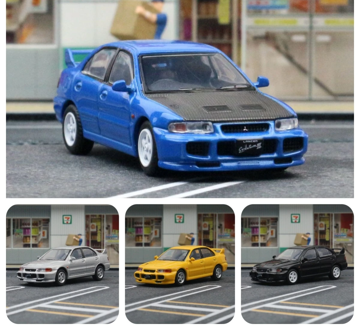 Mitsubishi Lancer EVO 3 Ⅲ 1:64 Scale Model Car Metal Diecast Vehicle Collection