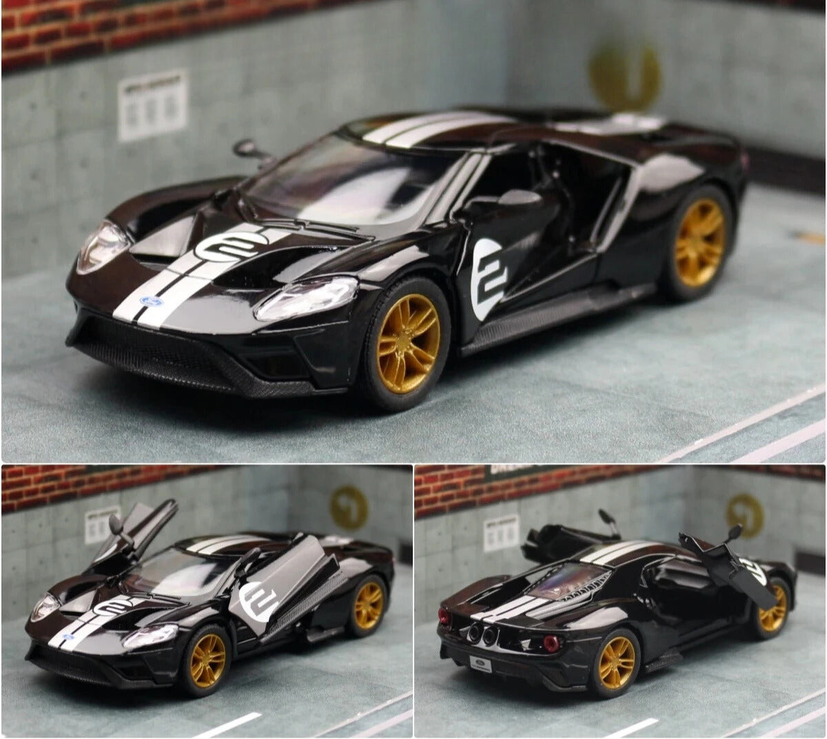 Ford GT 1:38 Scale Model Car Metal Alloy Diecast Toy Vehicle Gift Collection