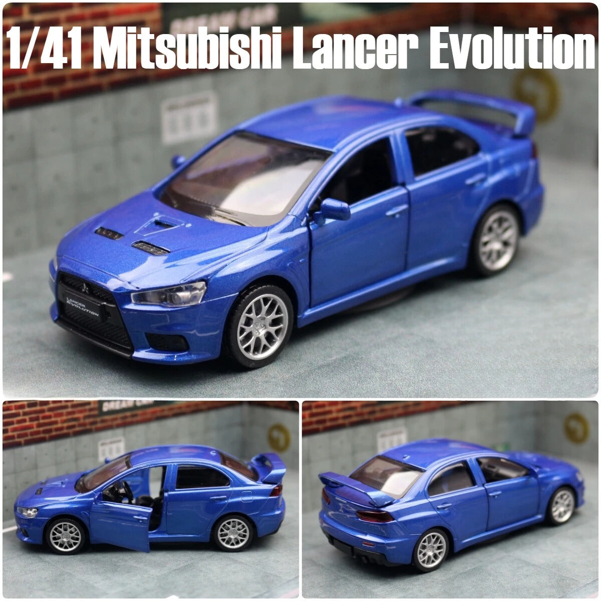 Mitsubishi Lancer Evolution EVO X 1:41 Scale Model Car Alloy Diecast Toy Vehicle